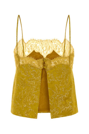 Gold jacquard top SAINT LAURENT (A0015WY4L14)
