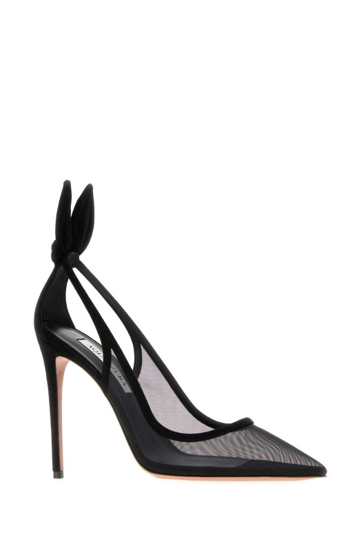 Black mesh Bow pumps Black AQUAZZURA (DENHIGP1FMD)