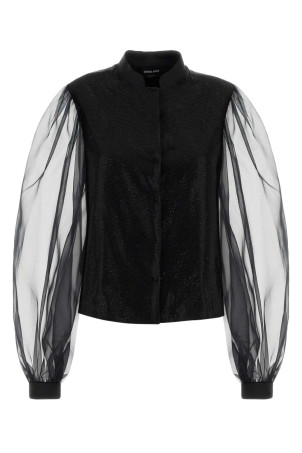 Black satin shirt GIORGIO ARMANI (GW004387AF30225)