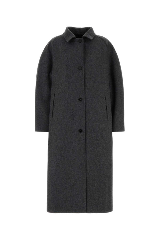 Dark grey wool blend coat JIL SANDER (J03SW0043J40385)