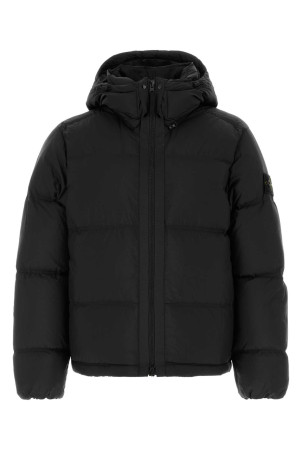 Black nylon down jacket Black STONE ISLAND (L2S154100013S0483)