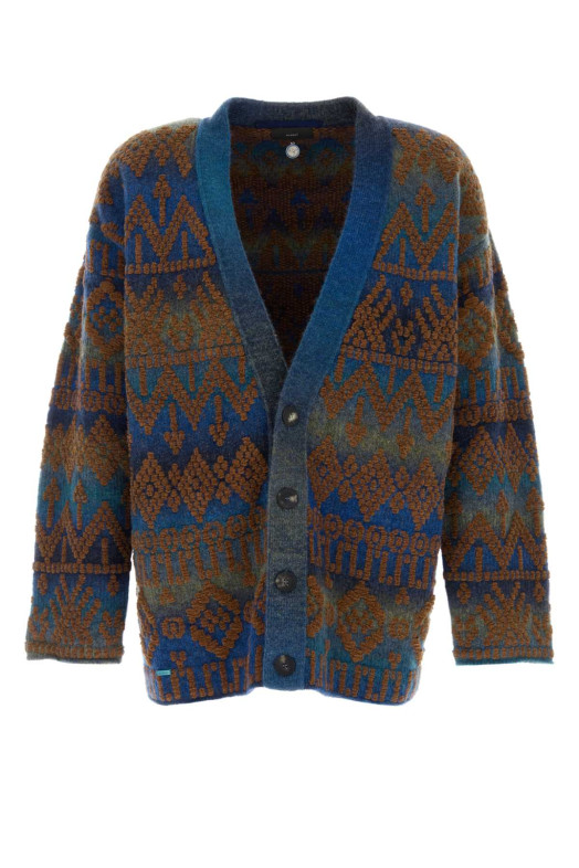 Embroidered cotton blend Western Beat oversize cardigan ALANUI (LMHB027E26KNI0014564)