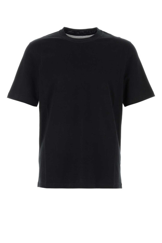Black cotton t-shirt BRUNELLO CUCINELLI (M0B131308)