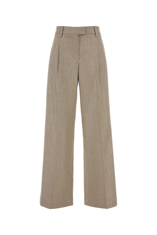 Gold stretch polyester blend palazzo pant BRUNELLO CUCINELLI (MP517P8884)