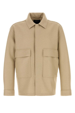 Beige wool overshirt HERNO LAMINAR (OS00001UL33537)