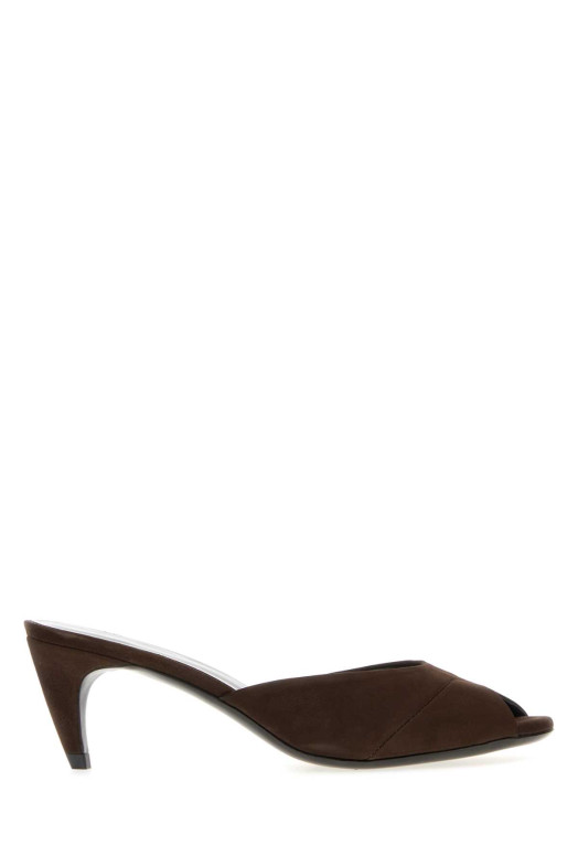 Chocolate nubuck Cave mules JUDE (PF26HO006BR001C)