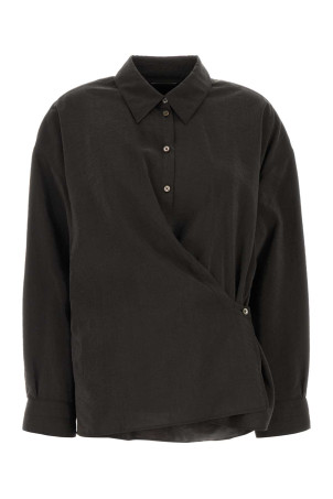 Dark brown silk blend shirt LEMAIRE (SH1141LF1308)