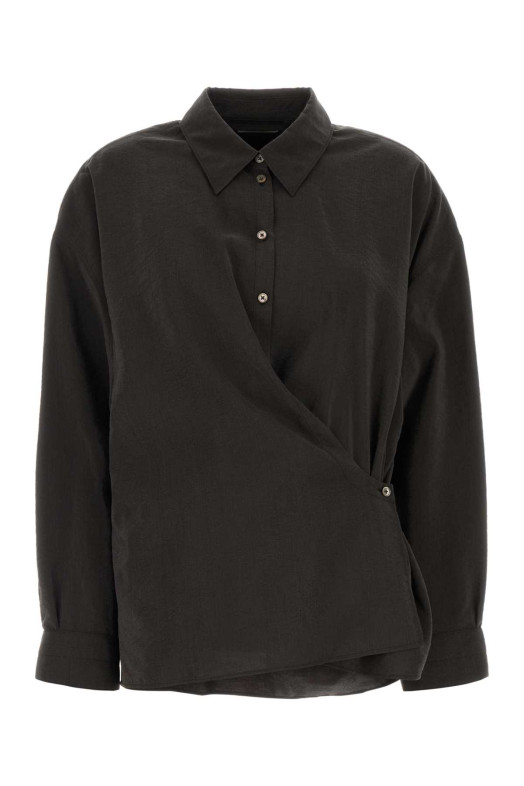 Dark brown silk blend shirt LEMAIRE (SH1141LF1308)