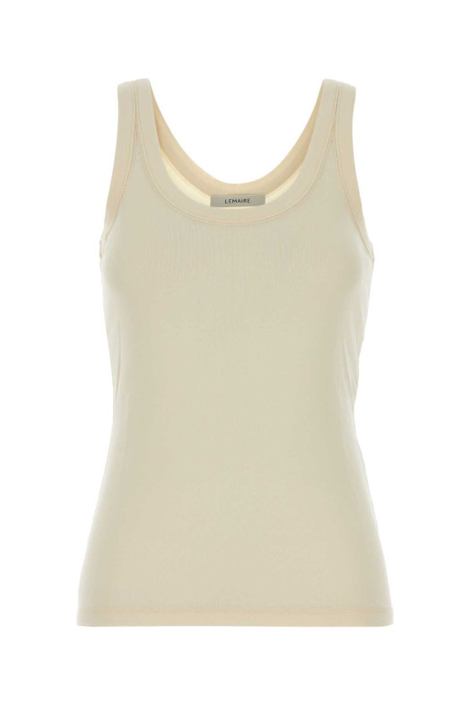 Ivory cotton tank top LEMAIRE (TS0001LJ1016)
