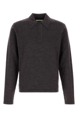 Chocolate wool polo shirt LEMAIRE (TS0031LK1072)