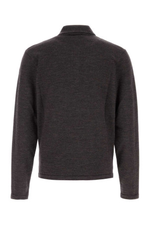Chocolate wool polo shirt LEMAIRE (TS0031LK1072)