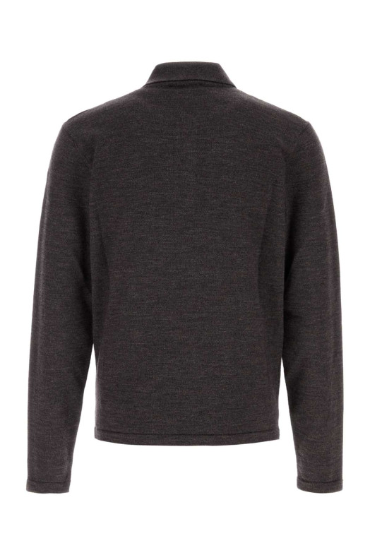 Chocolate wool polo shirt LEMAIRE (TS0031LK1072)