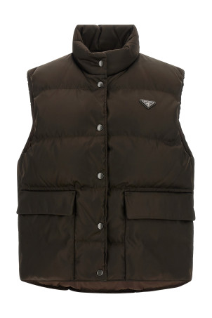 Padded vest Brown