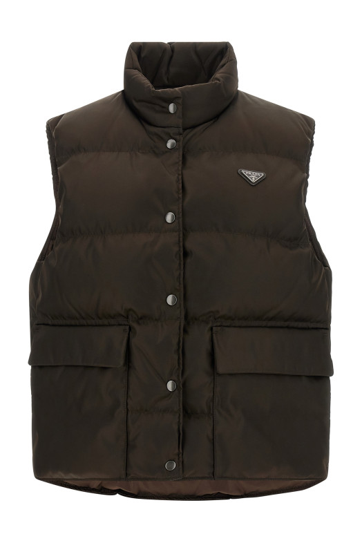 Padded vest Brown