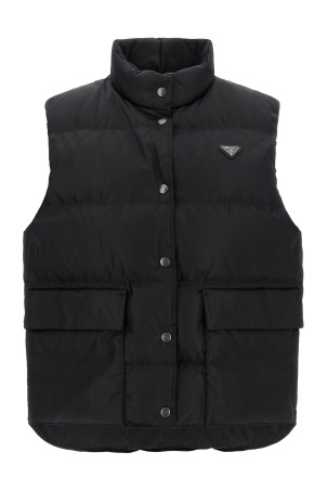 'Re-Nylon' Padded Vest Black