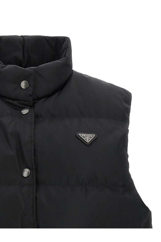 'Re-Nylon' Padded Vest Black