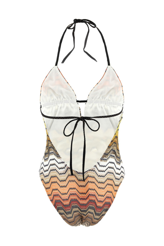 Цельный купальник с греческим узором, разноцветный MISSONI MC24SP00BR015DS91SC