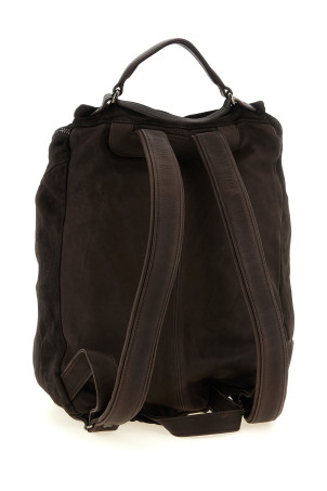 Leather backpack Brown