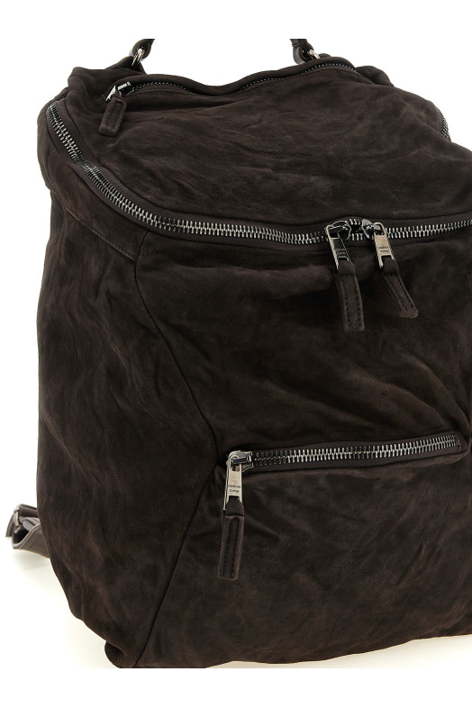 Leather backpack Brown