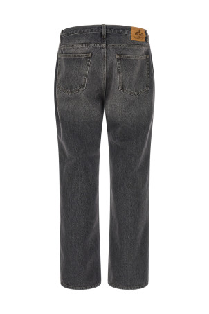 Triangle logo jeans Black