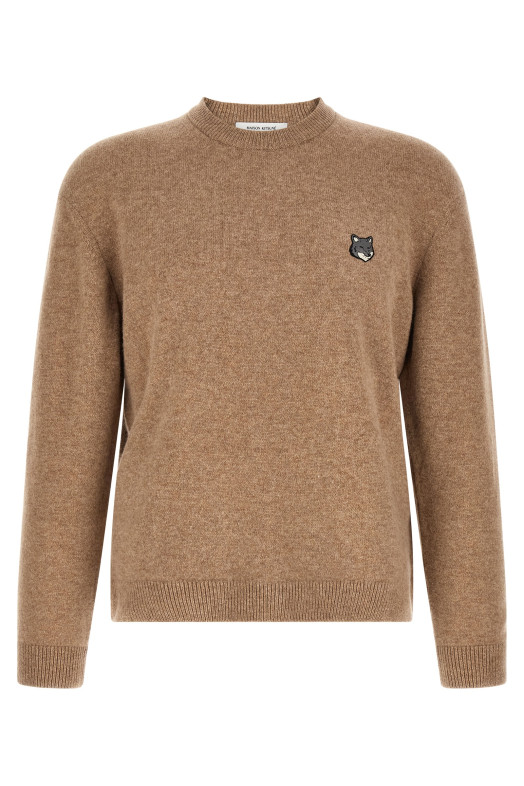 'Fox Head' sweater Beige