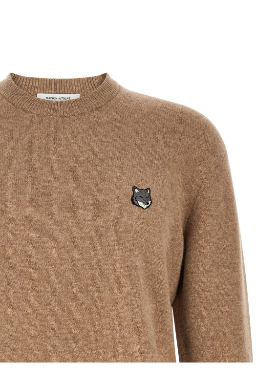 'Fox Head' sweater Beige