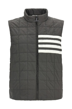 '4BAR' ripstop shiny vest Gray