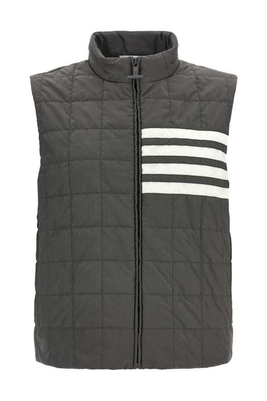 '4BAR' ripstop shiny vest Gray