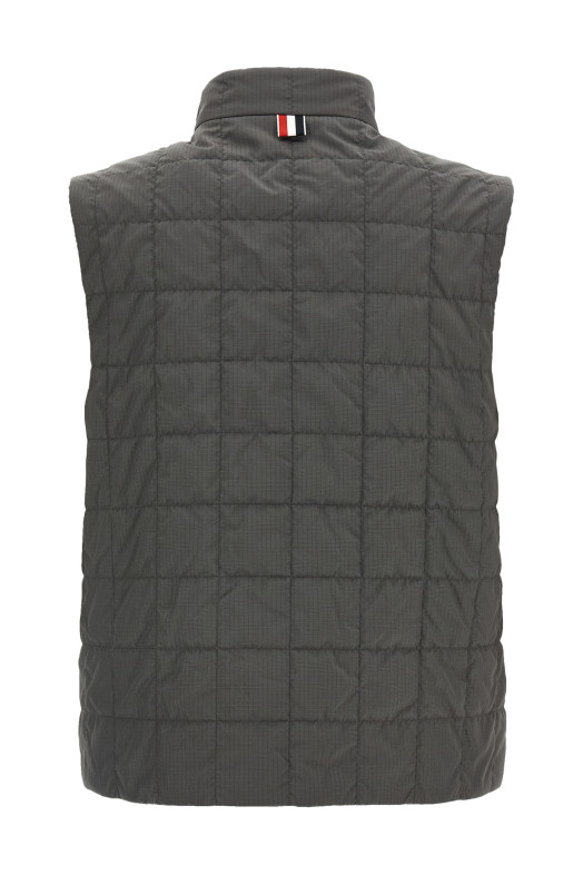'4BAR' ripstop shiny vest Gray