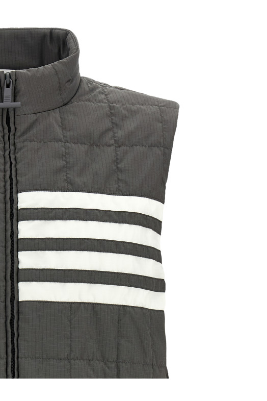 '4BAR' ripstop shiny vest Gray