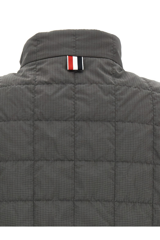 '4BAR' ripstop shiny vest Gray