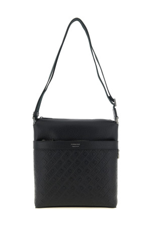 'Ferragamo Monogram' messenger crossbody bag Black