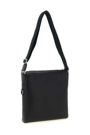 'Ferragamo Monogram' messenger crossbody bag Black