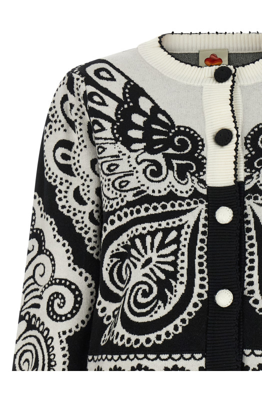 'Arabesque' cardigan Black-grey