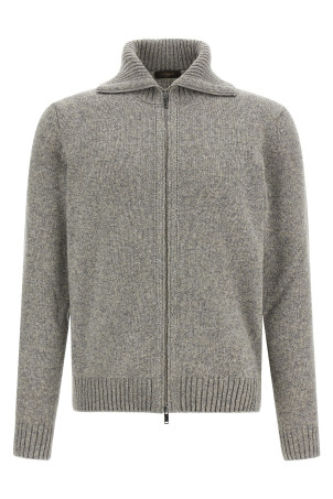 Virgin wool cardigan Gray