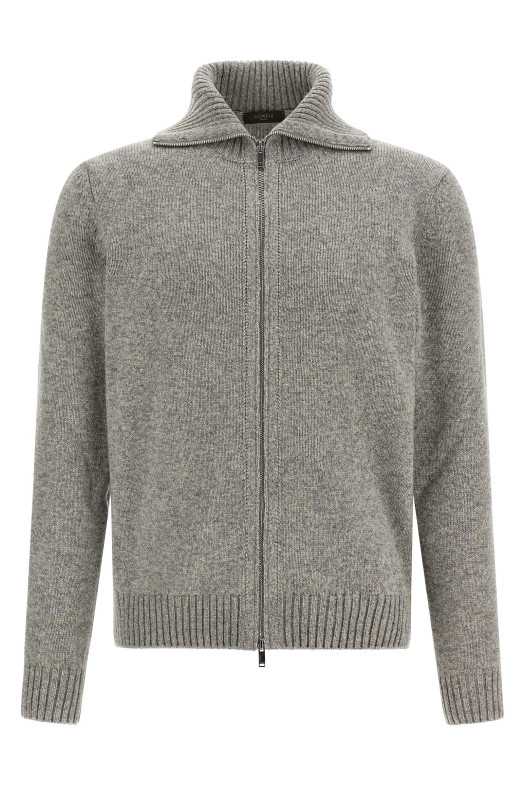 Virgin wool cardigan Gray