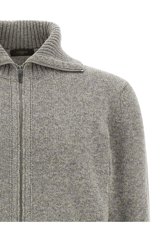Virgin wool cardigan Gray
