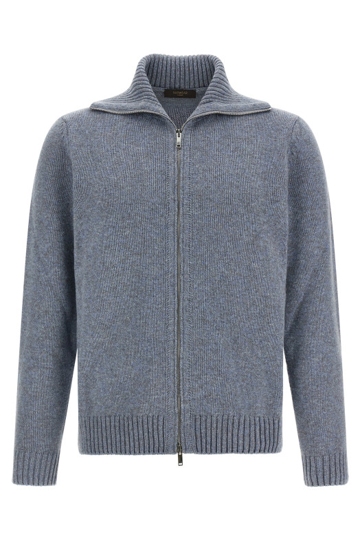 Virgin wool cardigan Blue