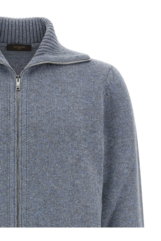 Virgin wool cardigan Blue