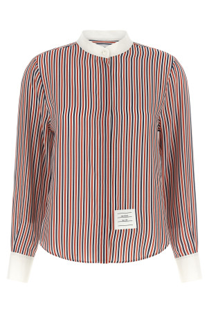 Removable lavallière collar shirt Multicolor