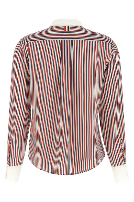 Removable lavallière collar shirt Multicolor