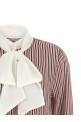 Removable lavallière collar shirt Multicolor