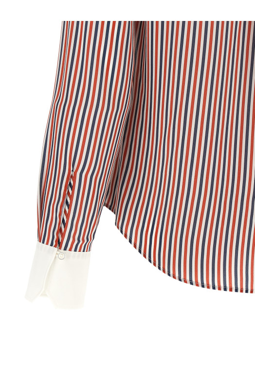 Removable lavallière collar shirt Multicolor