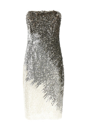 Metallic tulle dress Silver