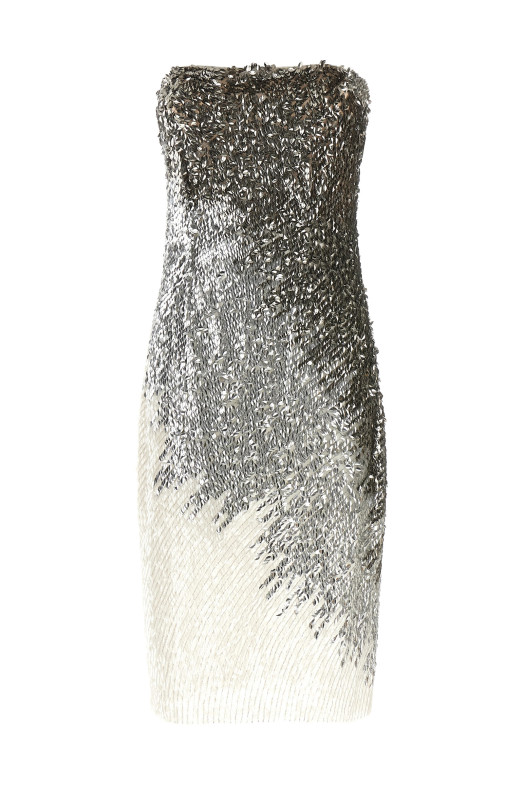 Metallic tulle dress Silver