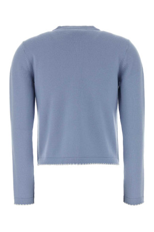 Powder blue stretch wool blend Kendra cardigan TORY BURCH (182317)