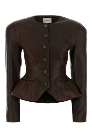 Brown leather jacket Brown MAGDA BUTRYM (194926)