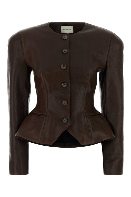 Brown leather jacket Brown MAGDA BUTRYM (194926)