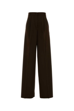 Brown wool Garenna wide-leg pant WEEKEND (2525136016600)