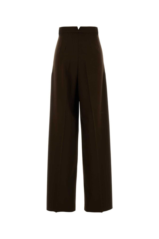 Brown wool Garenna wide-leg pant WEEKEND (2525136016600)